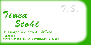 timea stohl business card